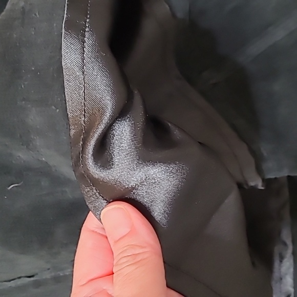 Montanaco dark green leather maxi skirt with side zipper size Large - Picture 5 of 9